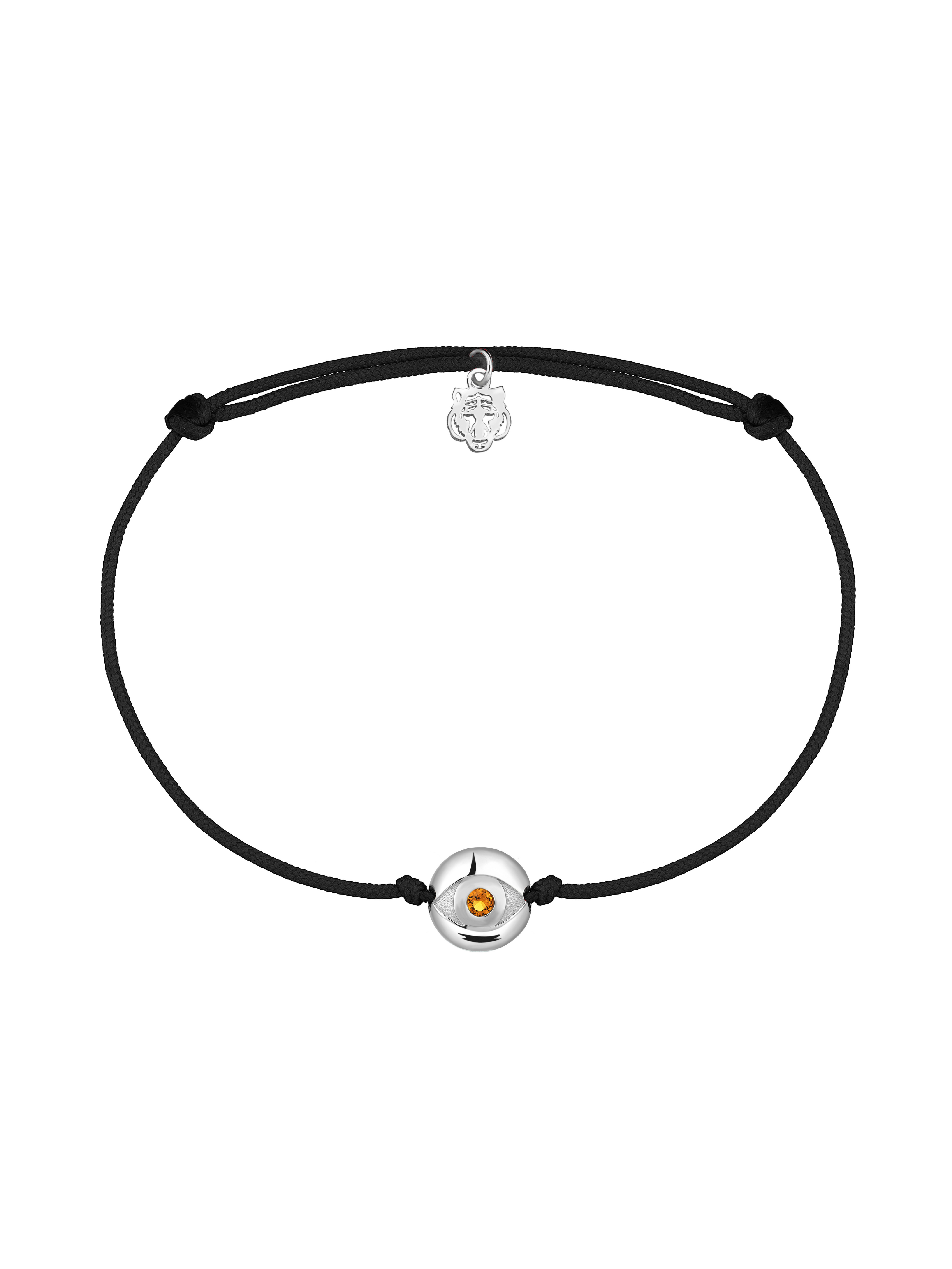 Kaplan Göz Siyah İp Bileklik