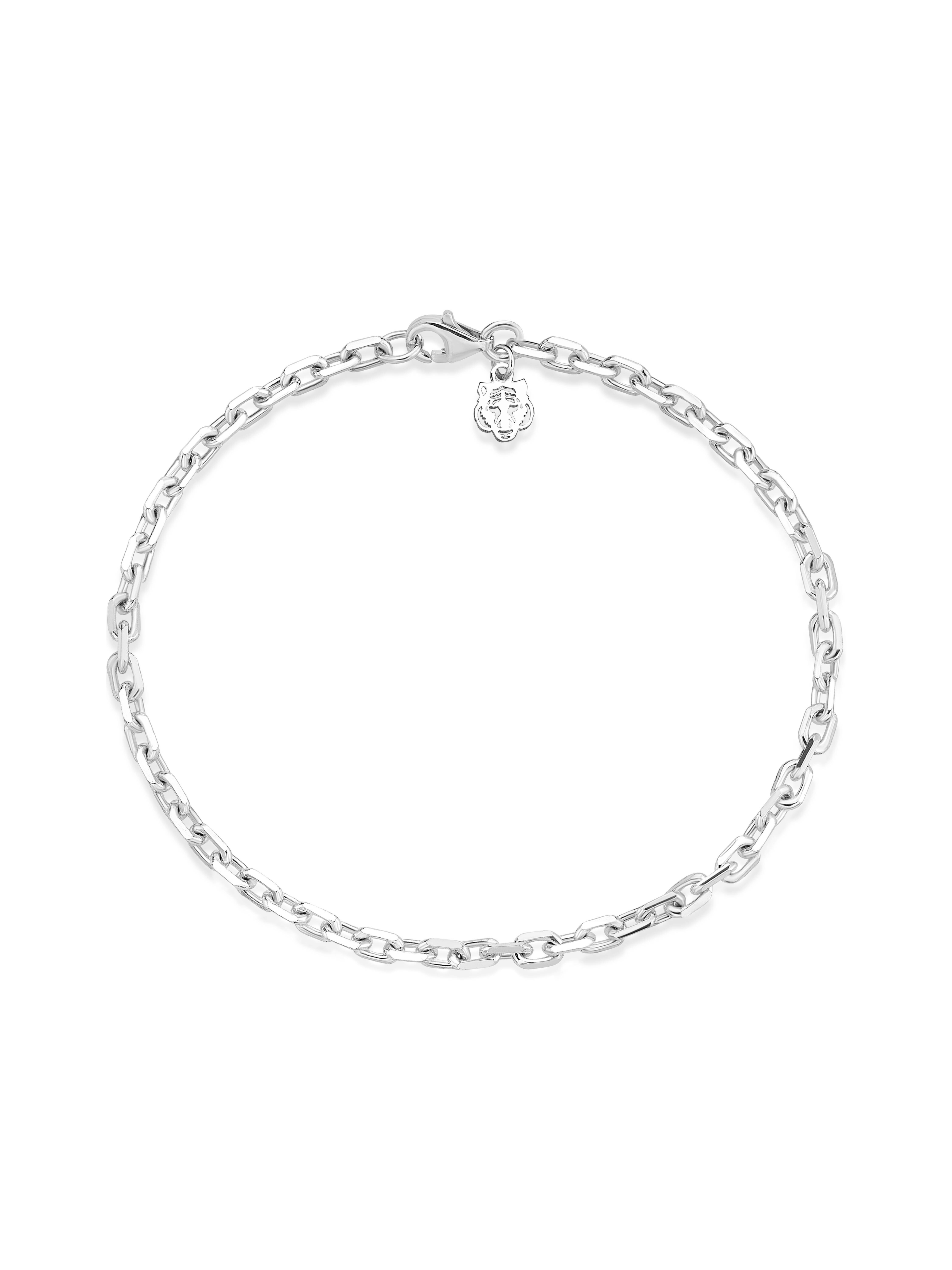 Gümüş Kaplan Charm Grade Zincir Bileklik
