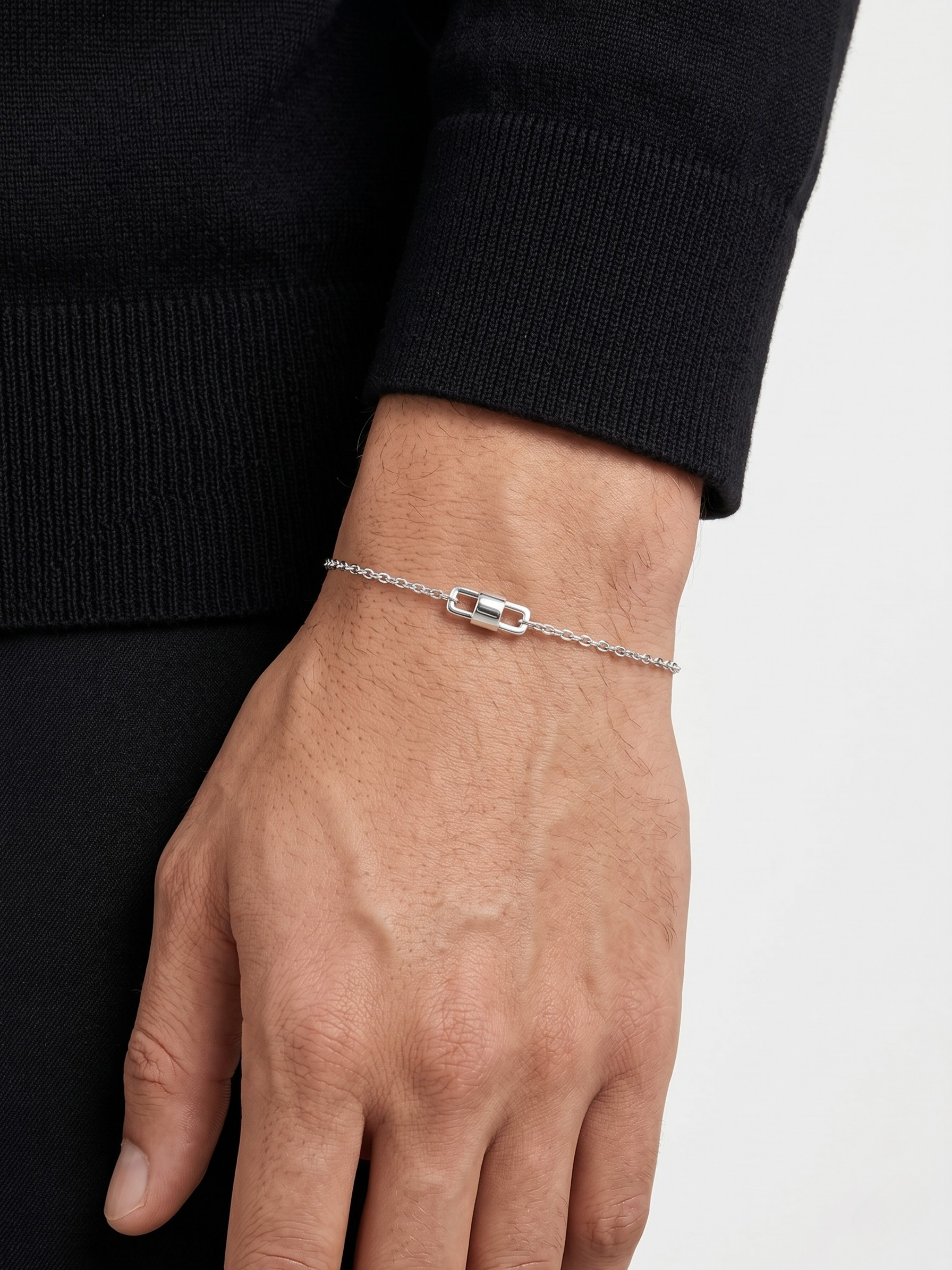 Gümüş Kaplan Charm Capsule Zincir Bileklik