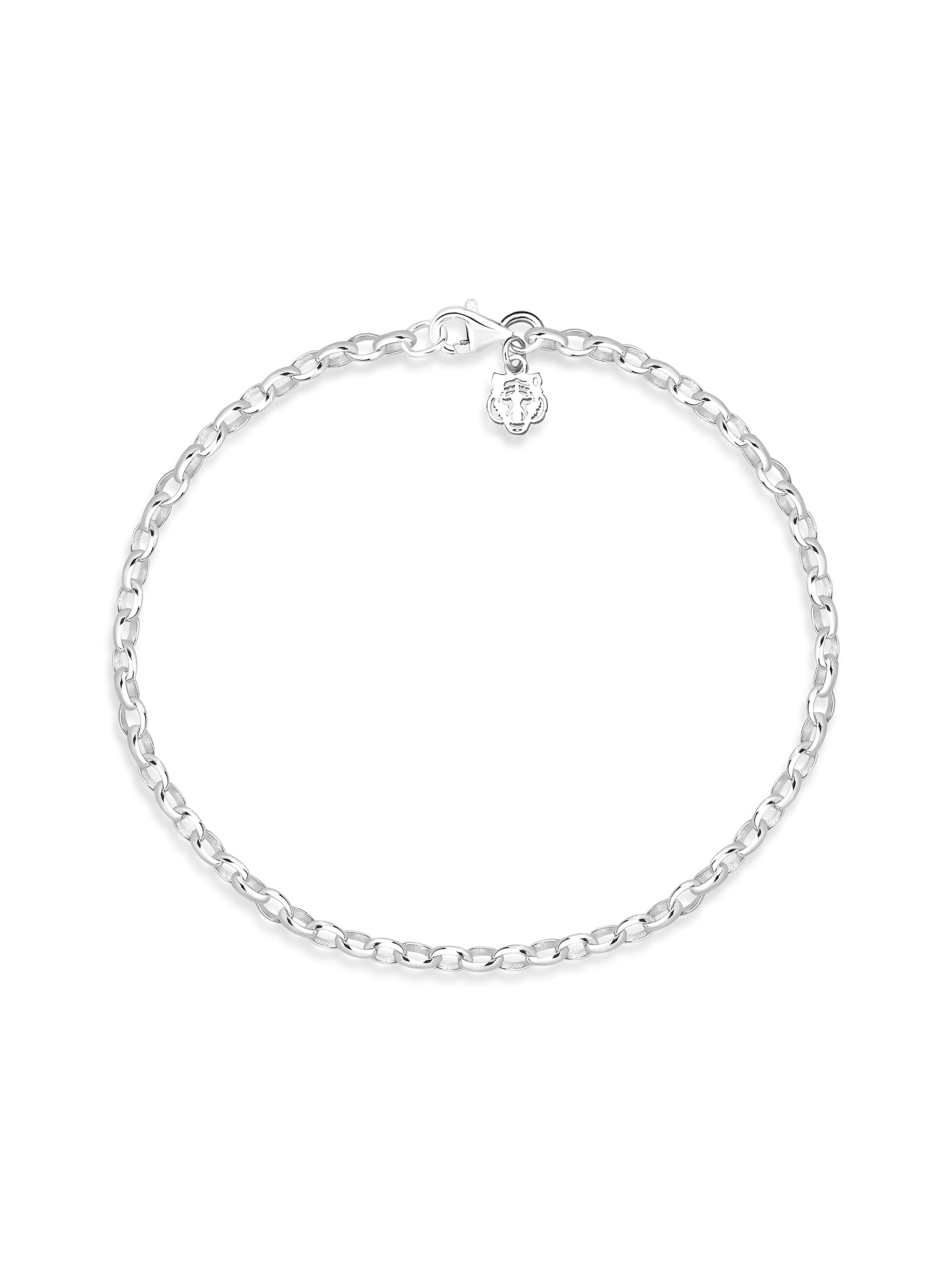 Gümüş Kaplan Charm Rio Zincir Bileklik