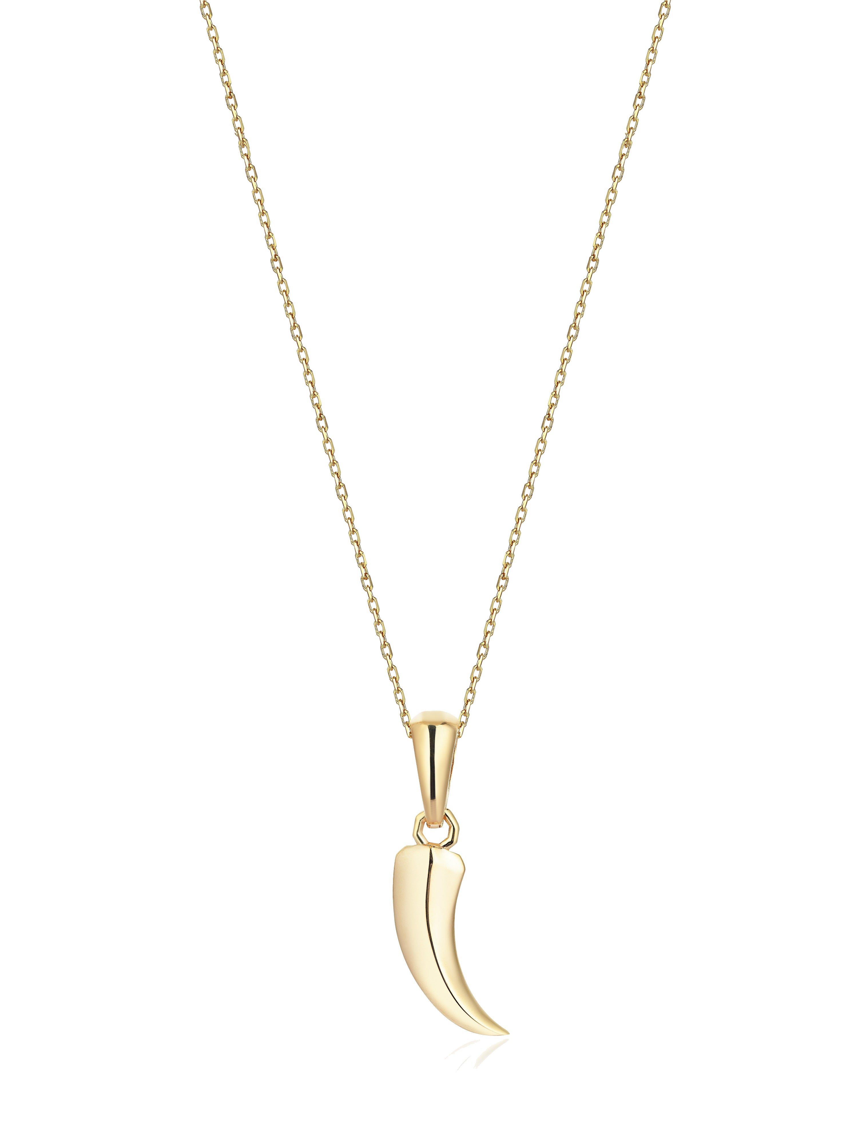 14 Ayar Altın Kaplan Diş Kolye