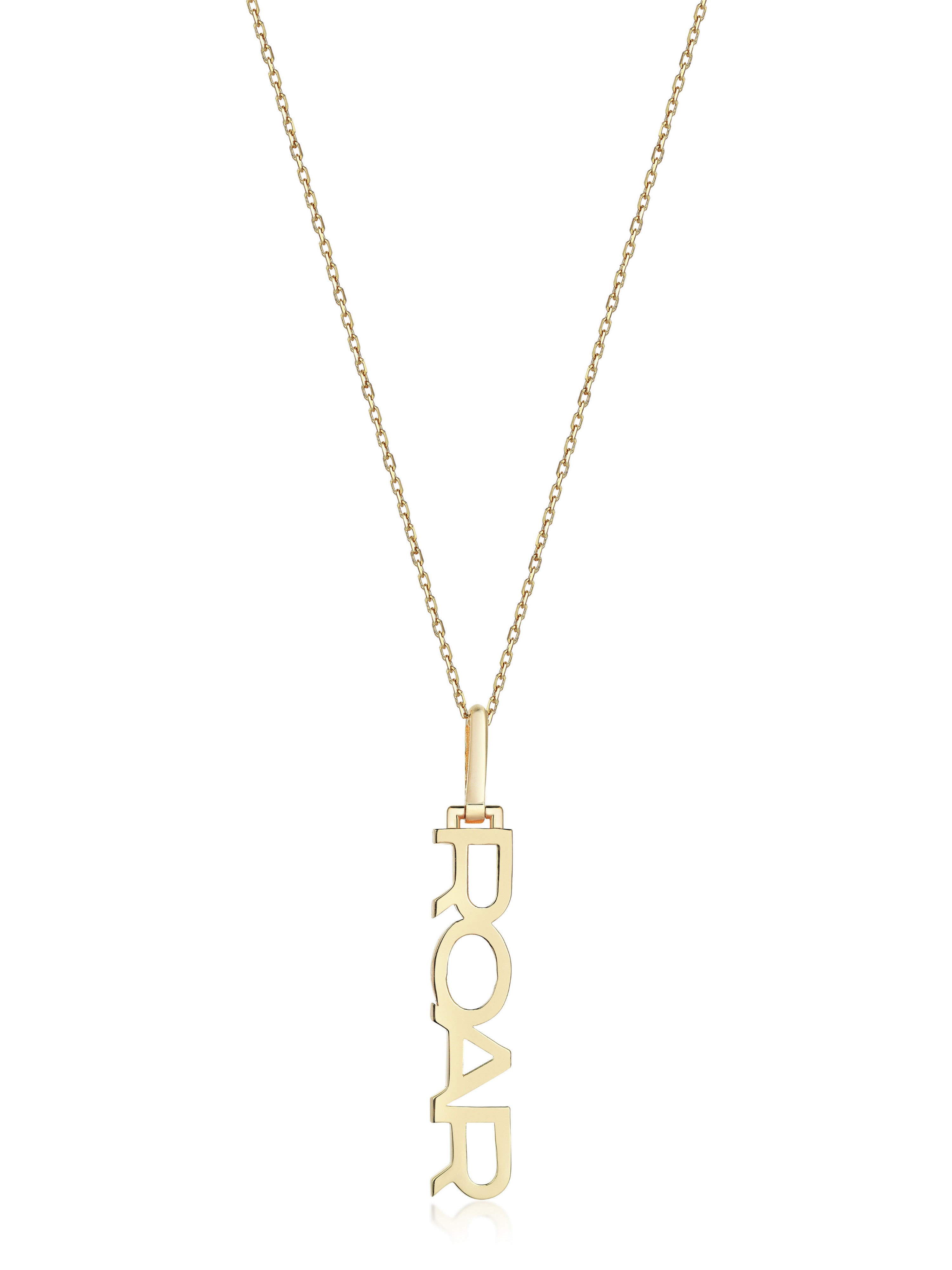 Altın Roar Yazı Kolye