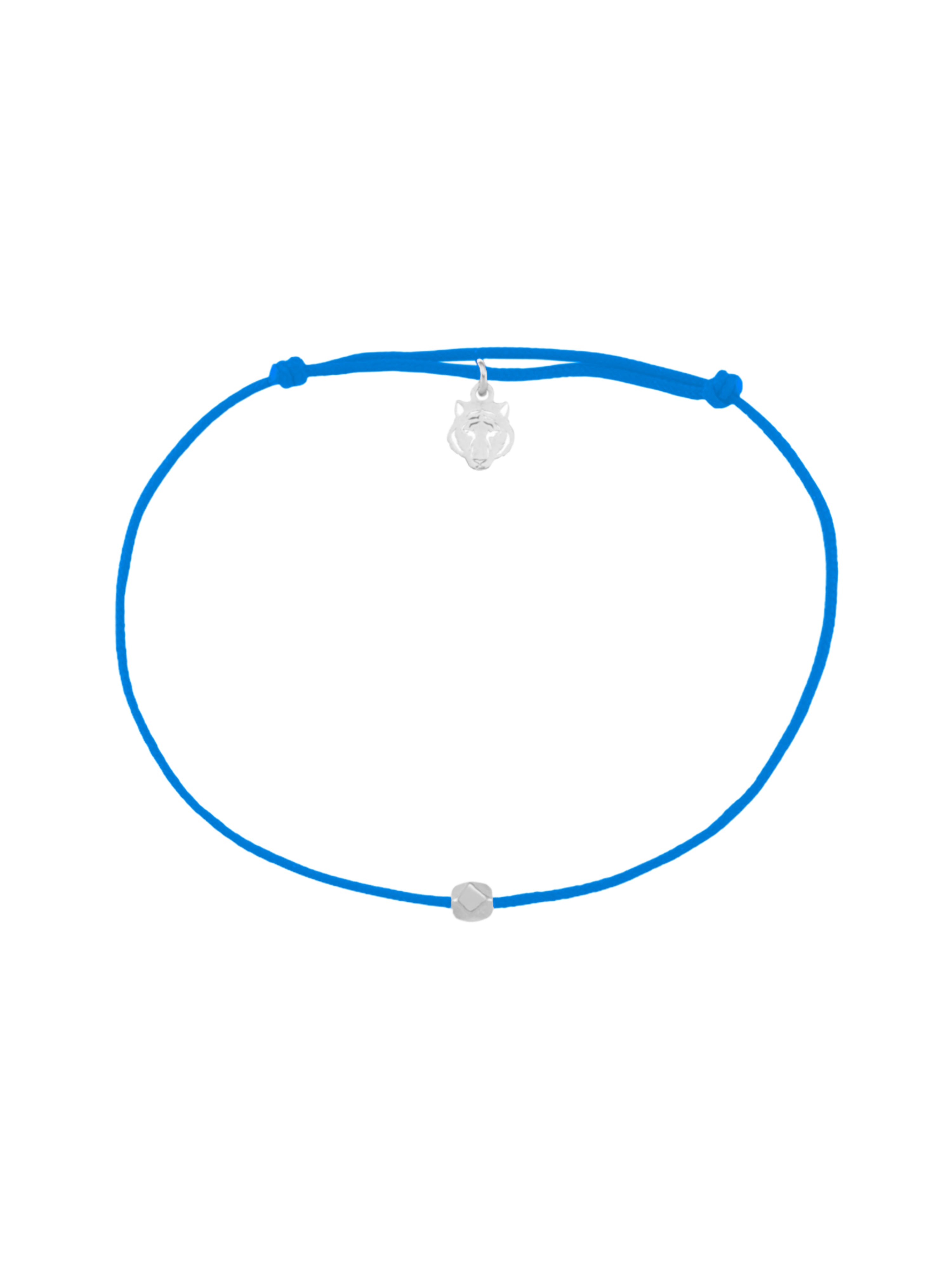 Beyaz Altın Kaplama Gümüş Mavi Bileklik