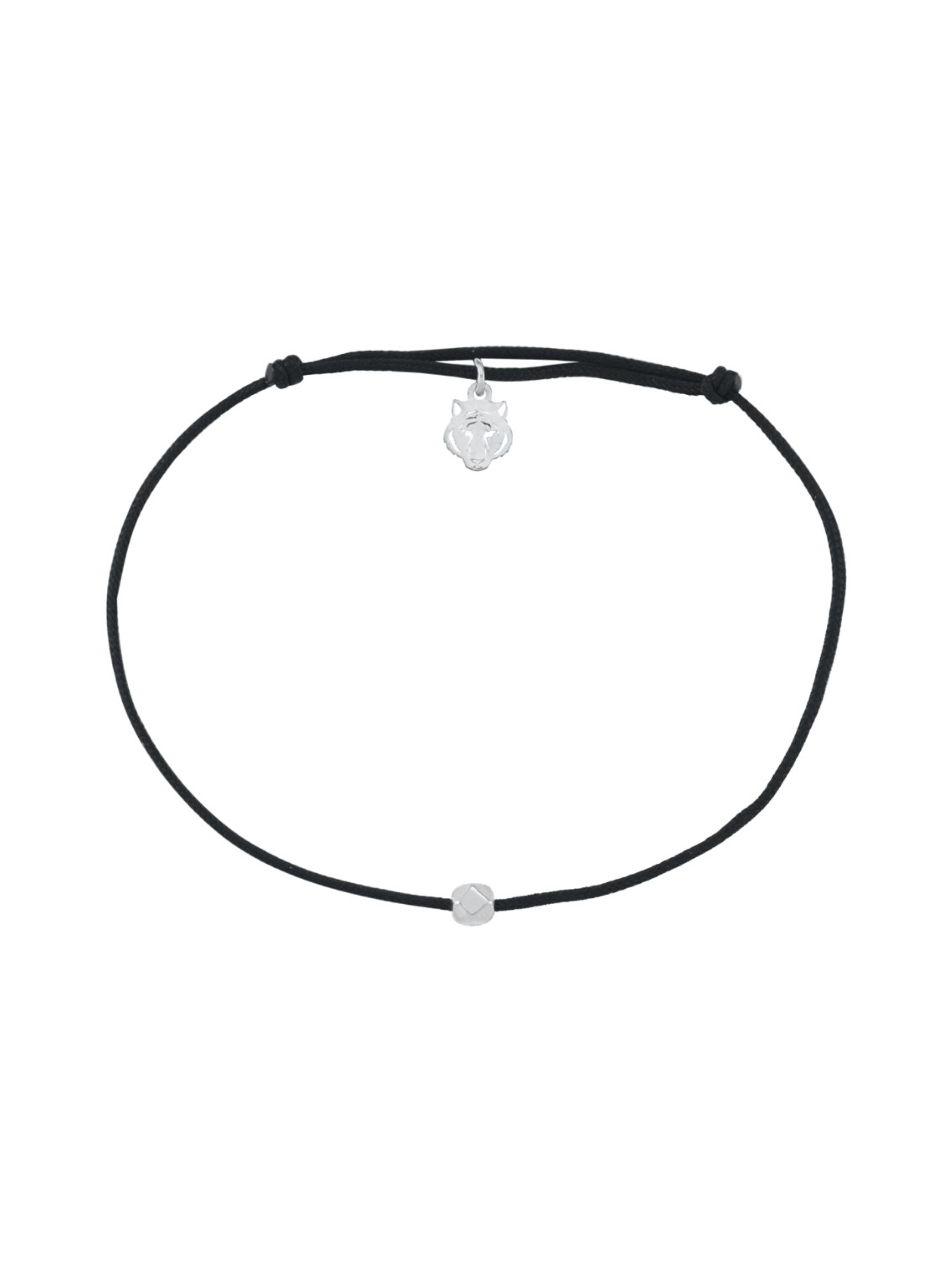 Beyaz Altın Kaplama Gümüş Siyah Bileklik