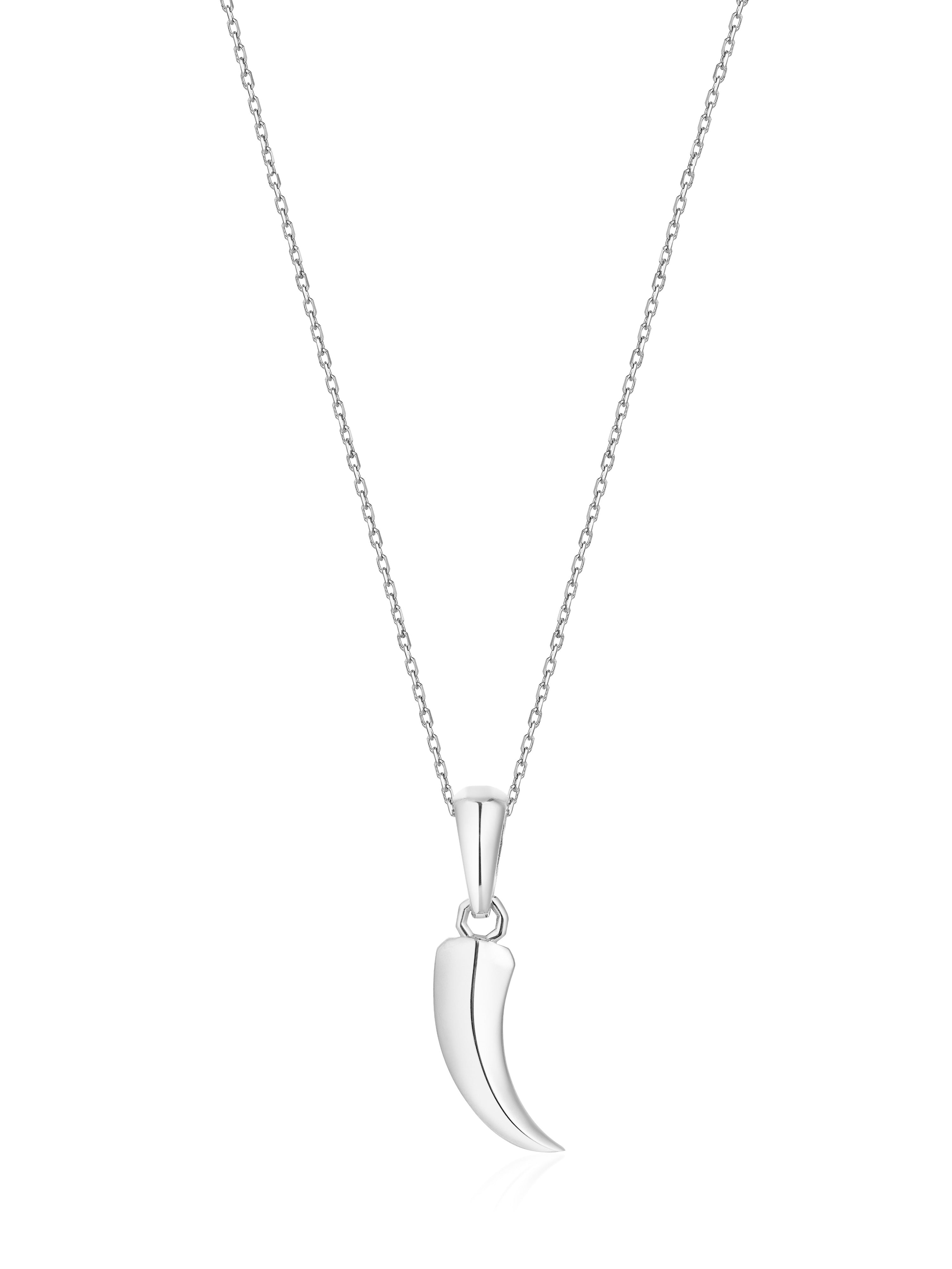 Gümüş Kaplan Diş Kolye