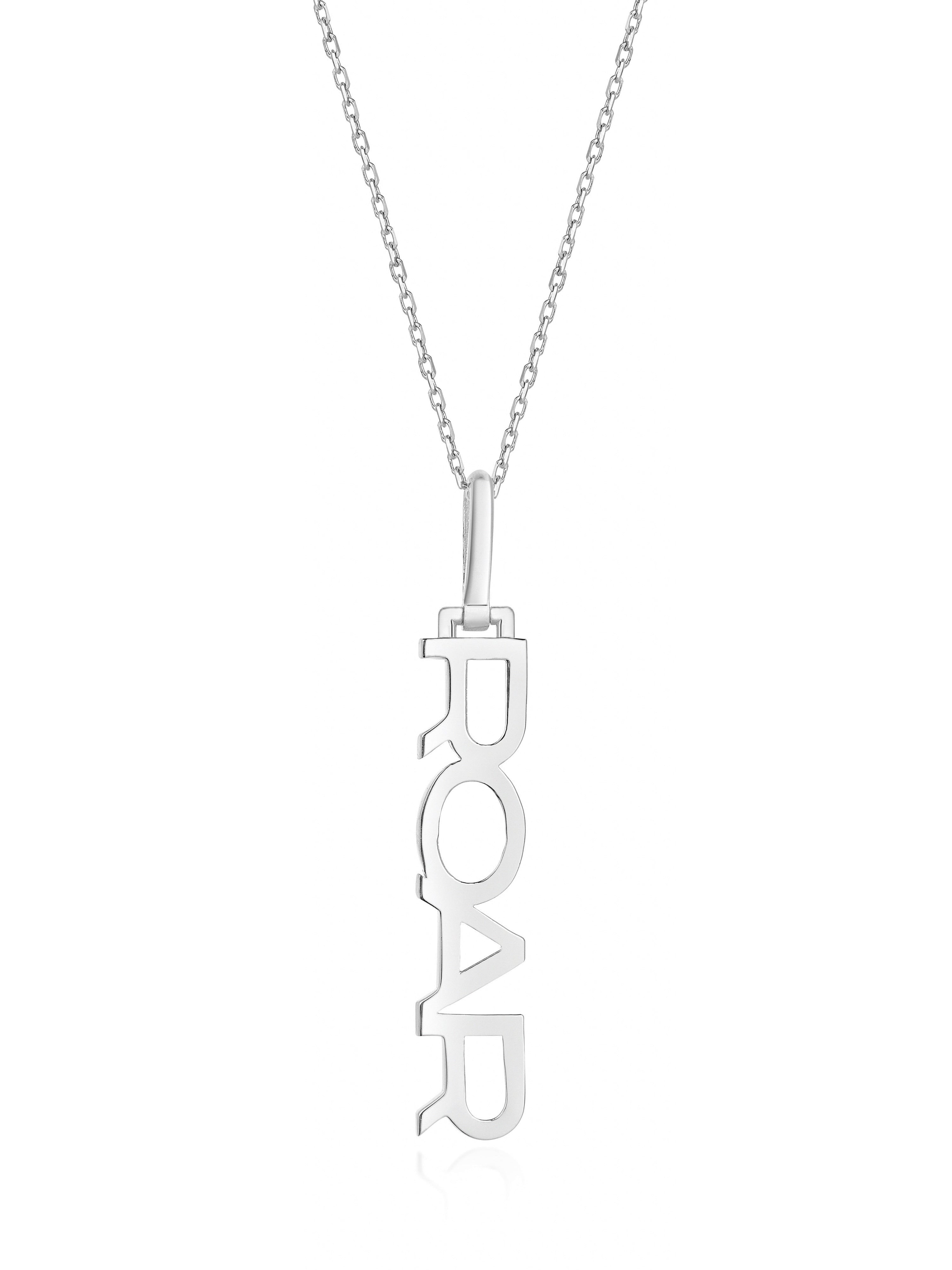 Gümüş Roar Yazı Kolye