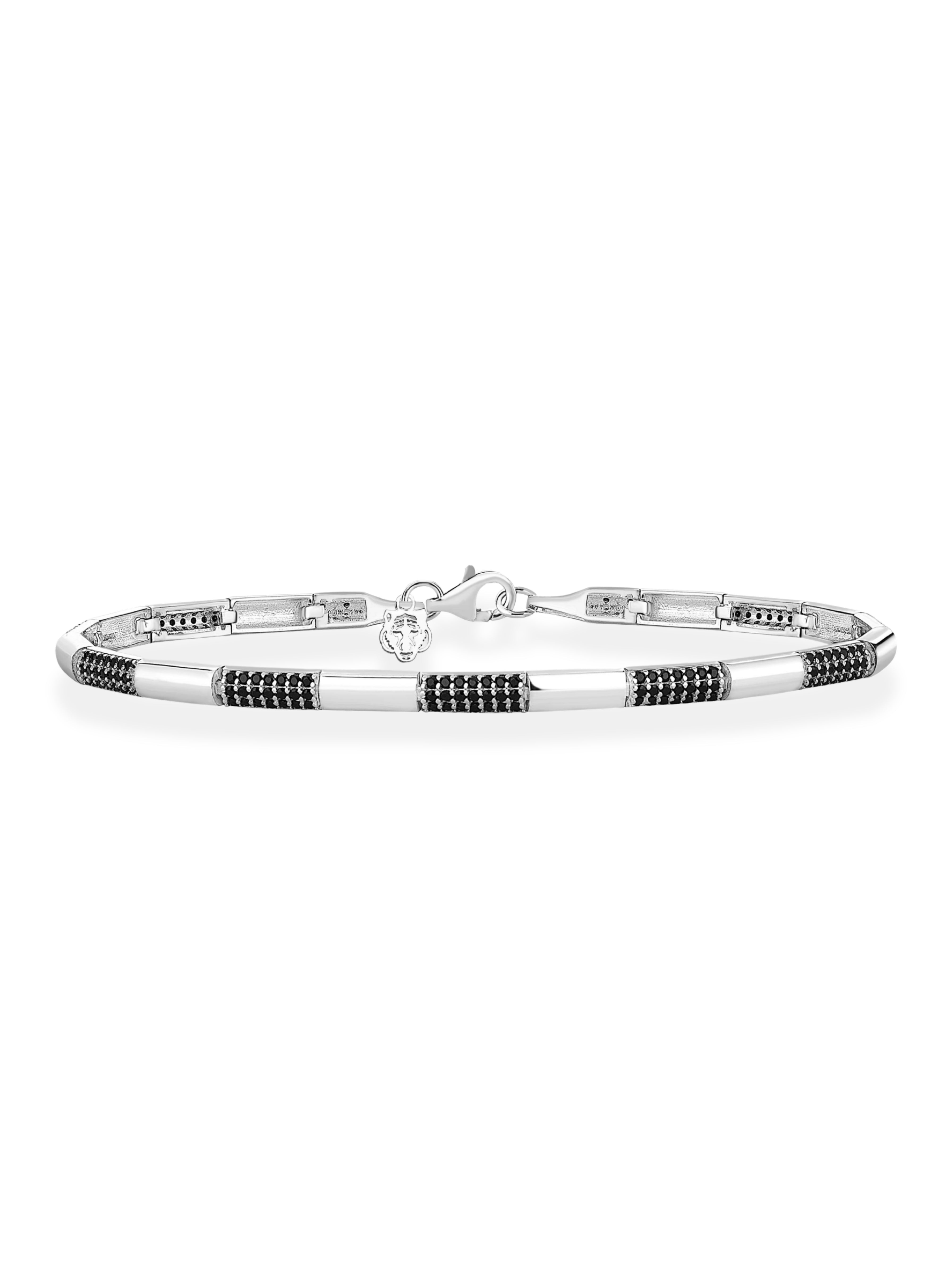 Gümüş Kaplan Charm Baseline Bileklik