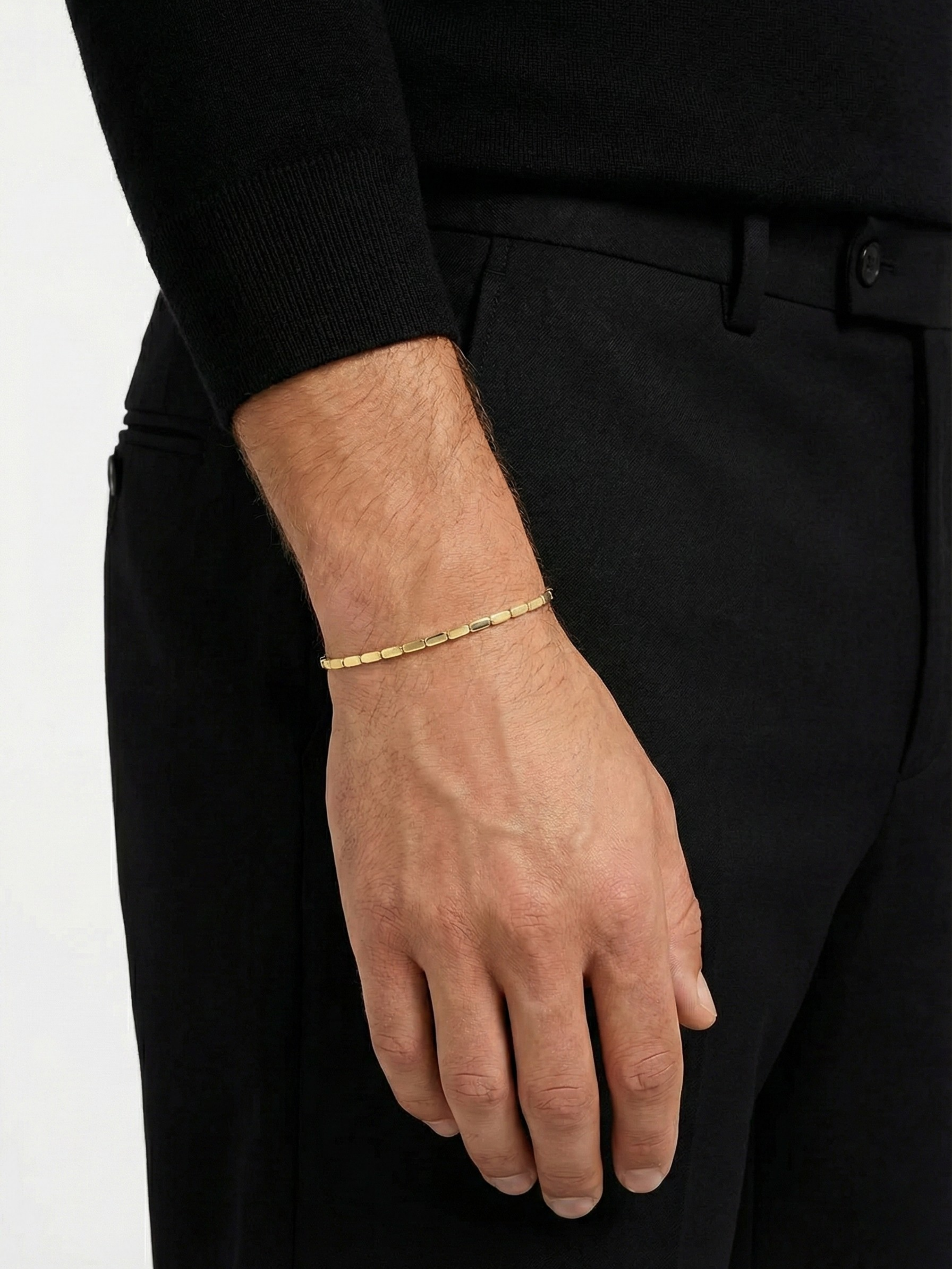 Altın Kaplama Kaplan Charm Cylinder Bileklik