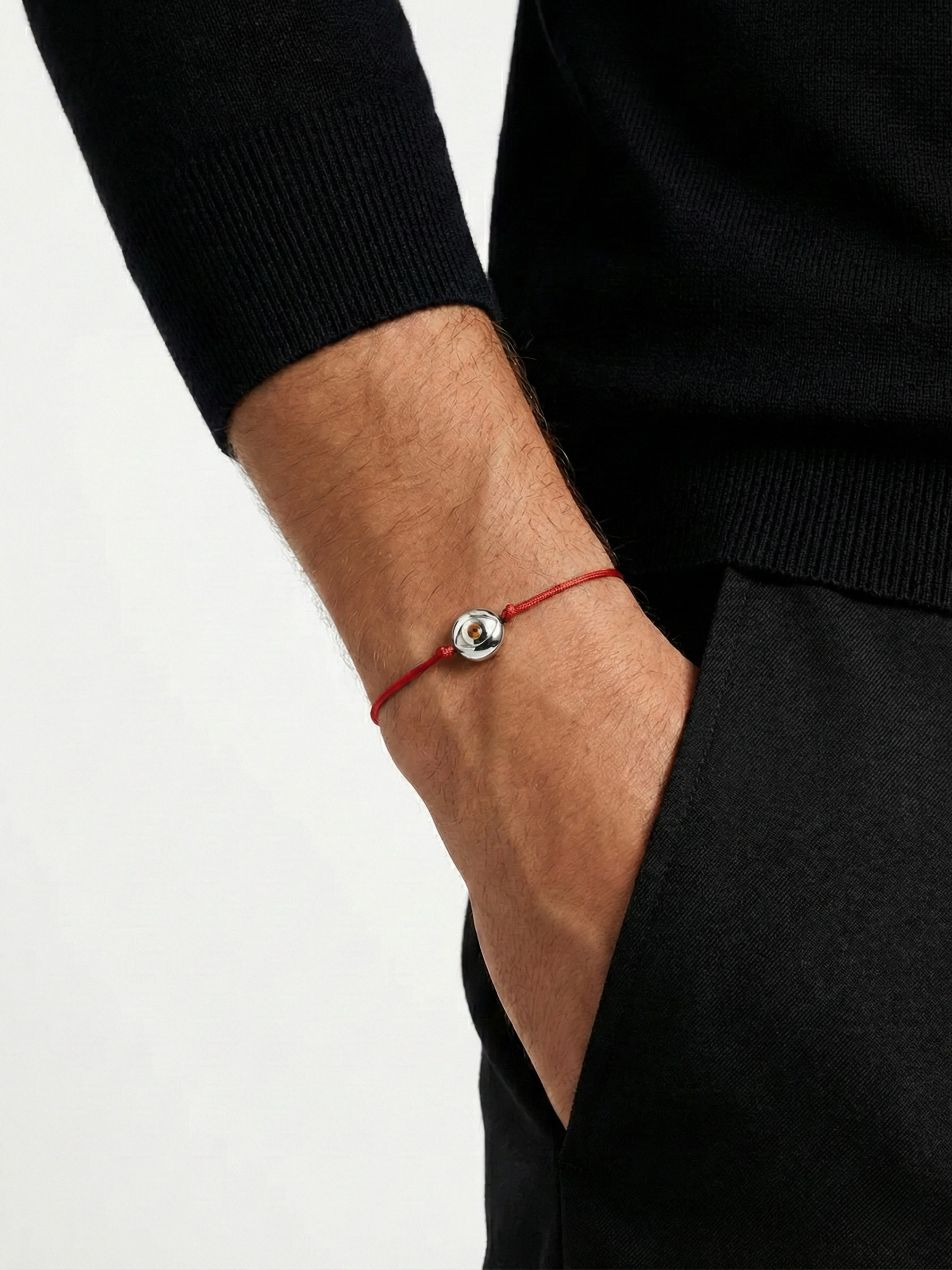 Kaplan Göz Kırmızı İp Bileklik