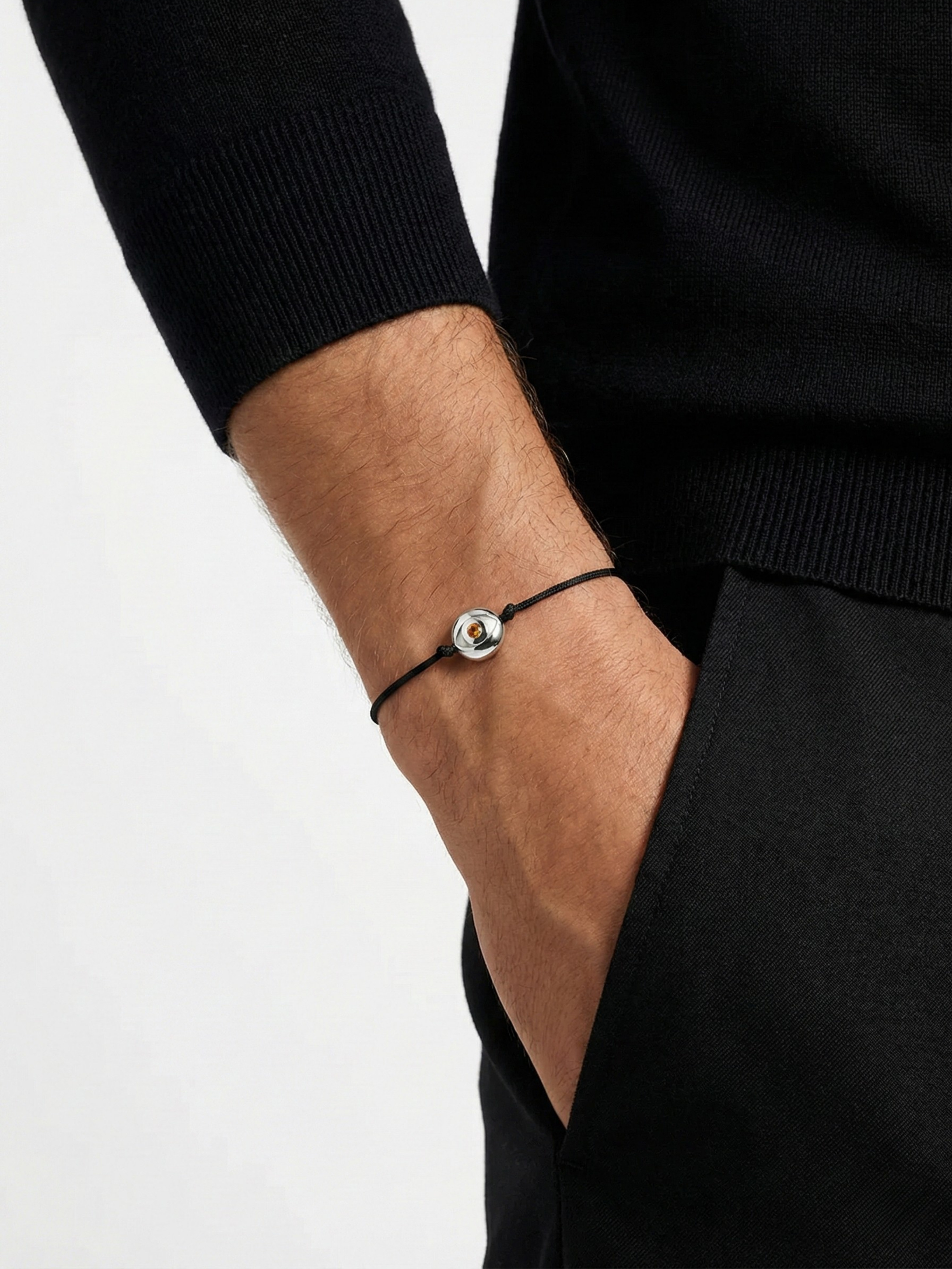 Kaplan Göz Siyah İp Bileklik