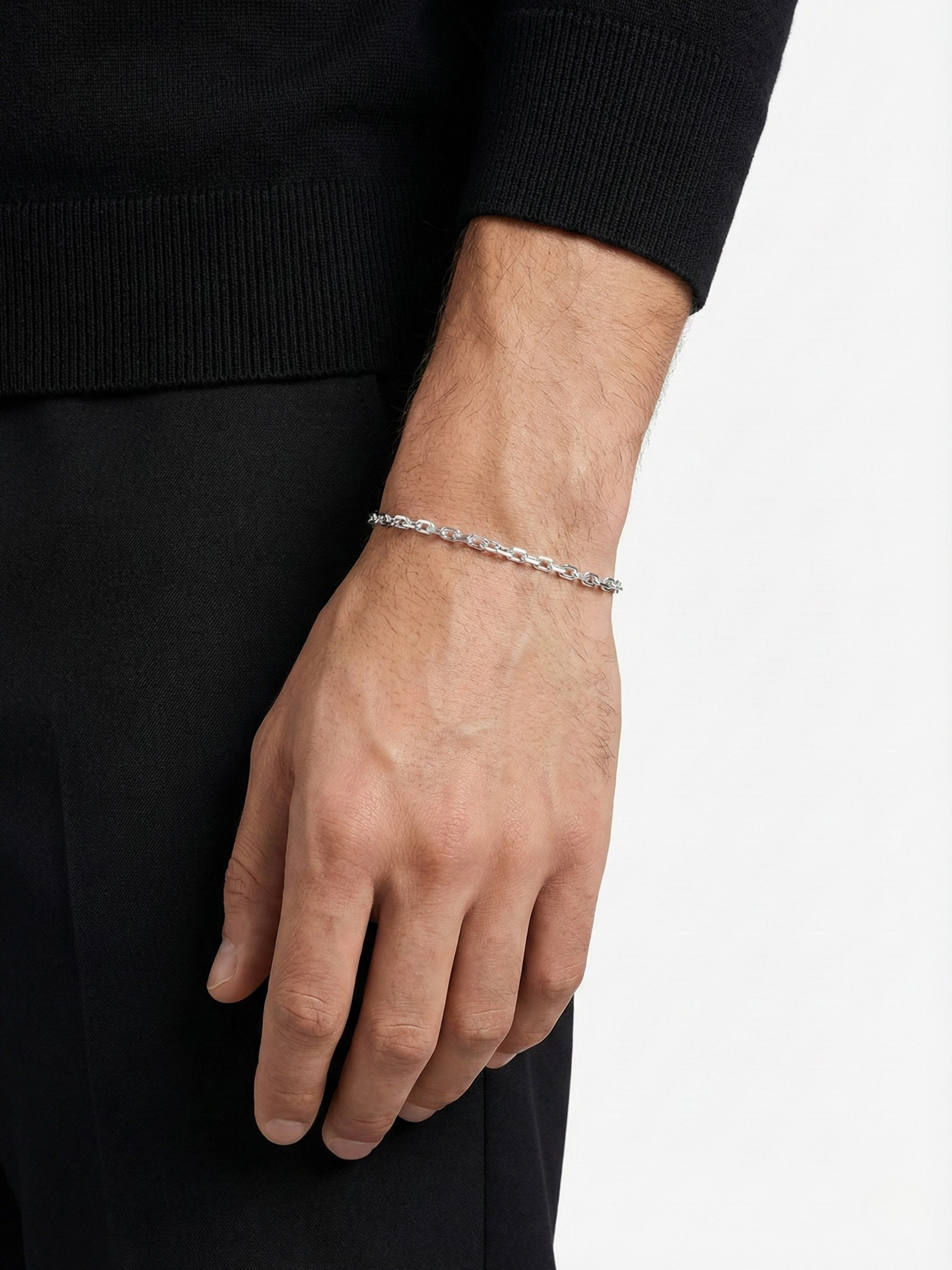 Gümüş Kaplan Charm Grade Zincir Bileklik