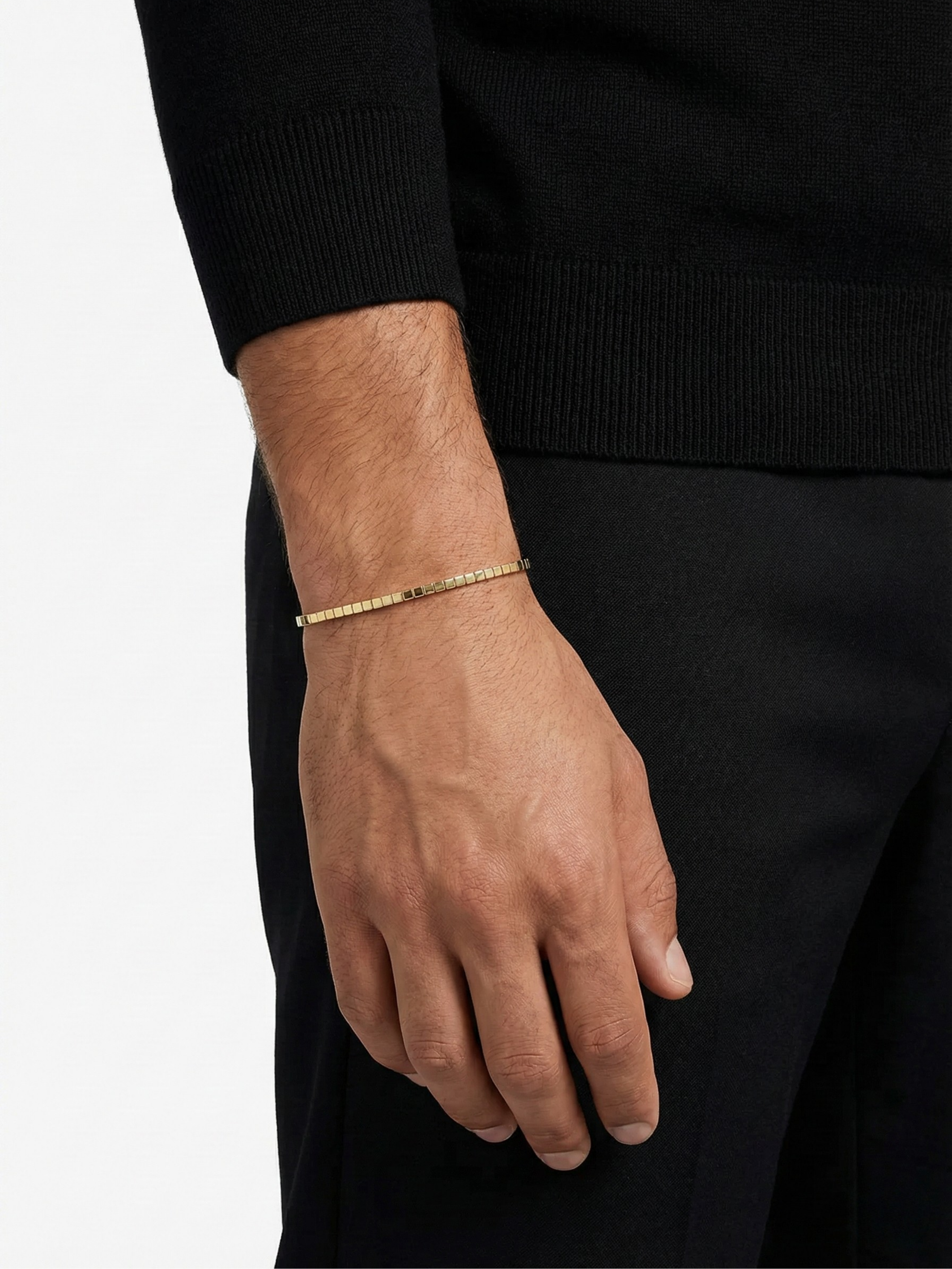 Altın Kaplama Kaplan Charm Square Bileklik