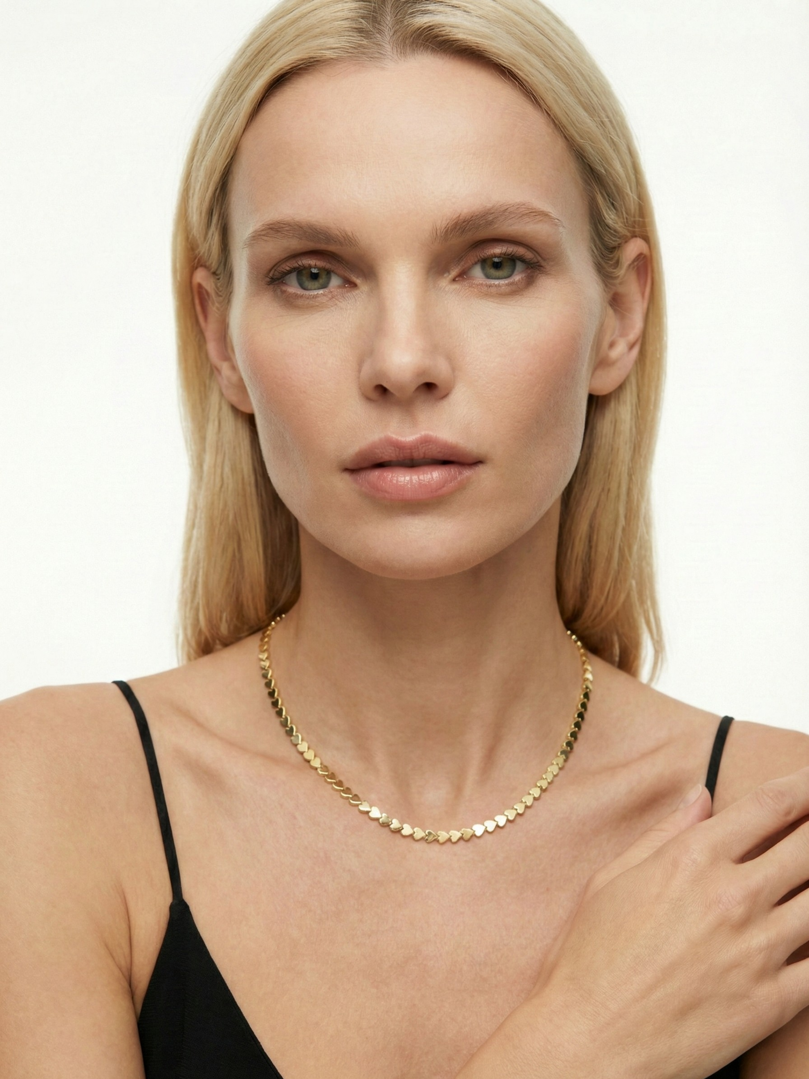 Altın Kaplan Charm Heart Kolye