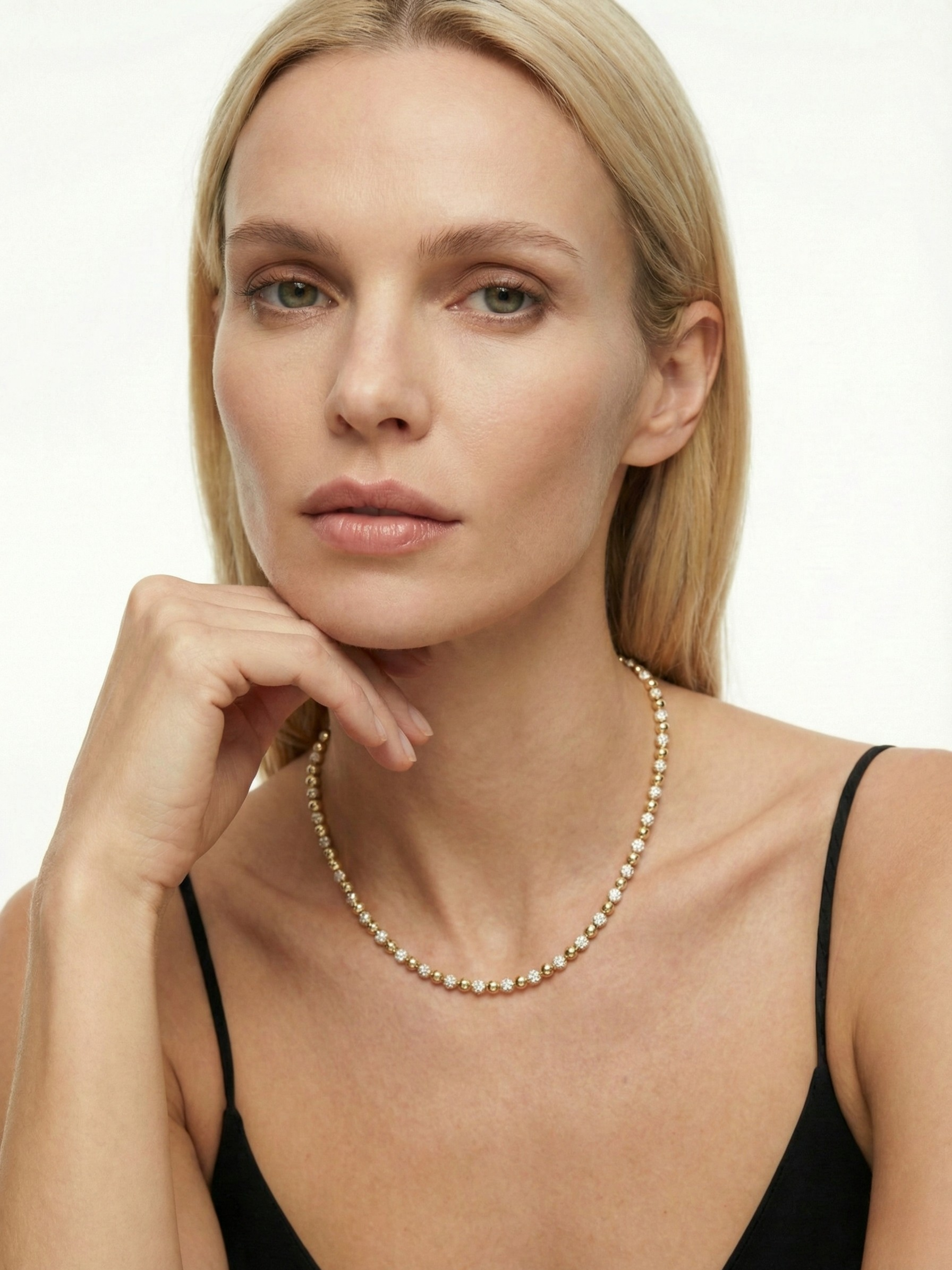 Altın Kaplan Charm Lune Kolye