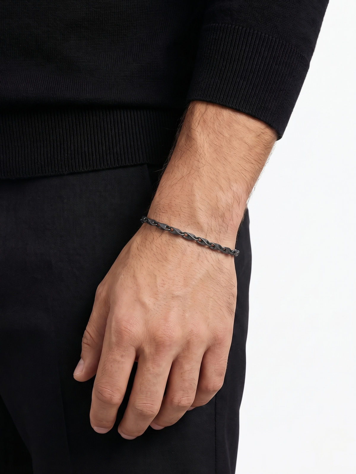 Gümüş Oksit Kaplan Charm Brave Bileklik