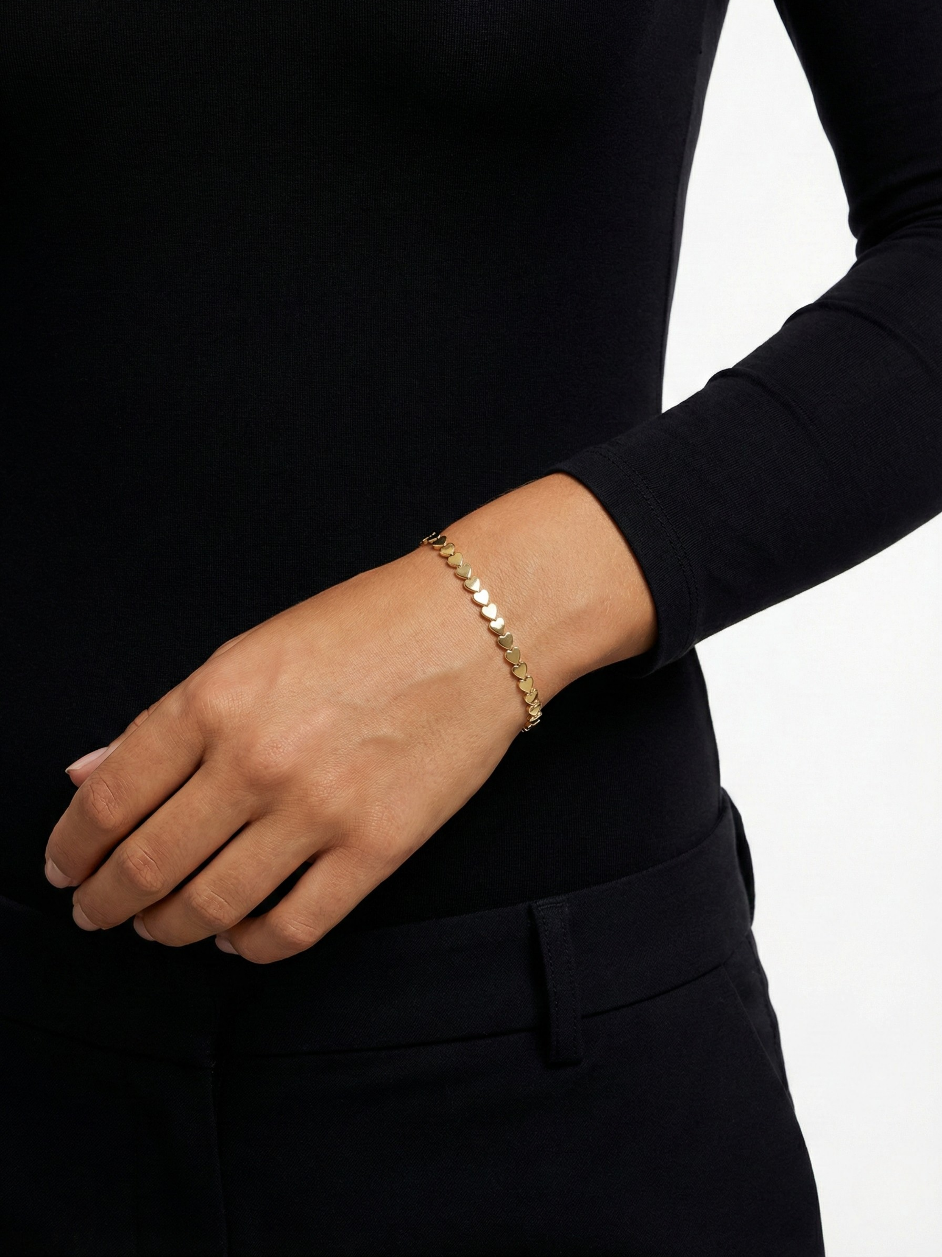 Altın Kaplama Kaplan Charm Heart Bileklik