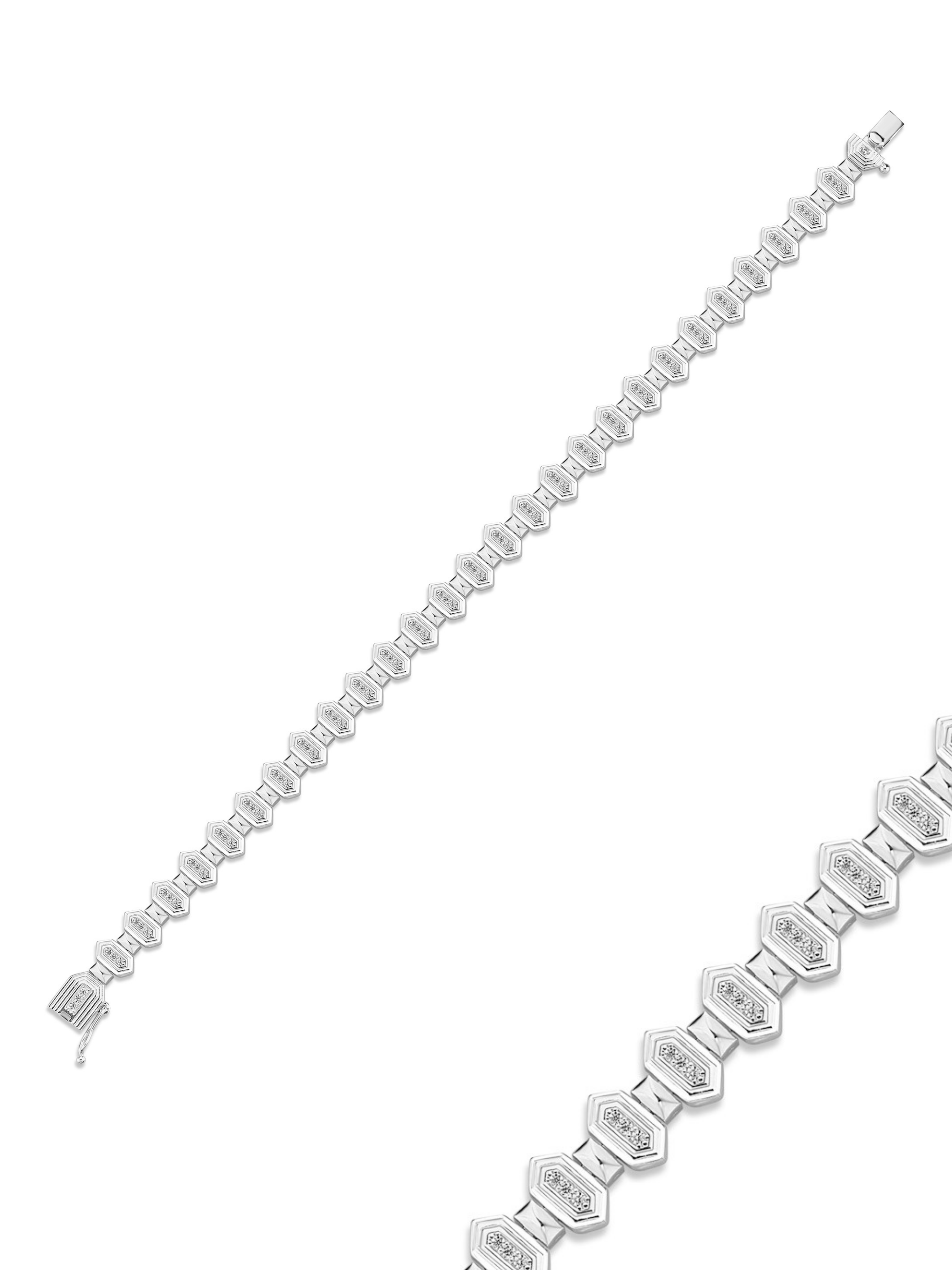 Gümüş Kaplan Charm Beyaz Hyde Bileklik