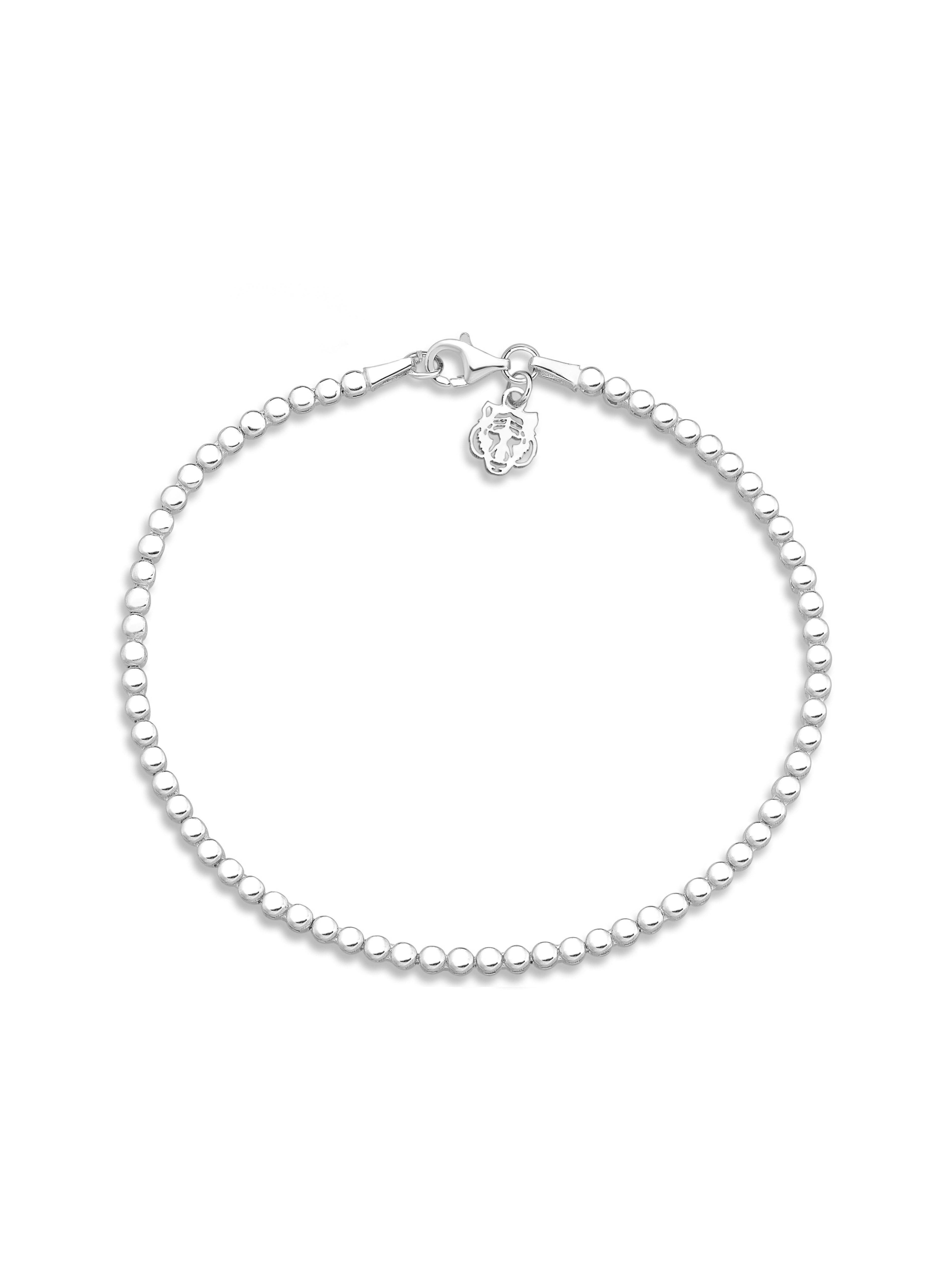 Gümüş Kaplan Charm Round Bileklik