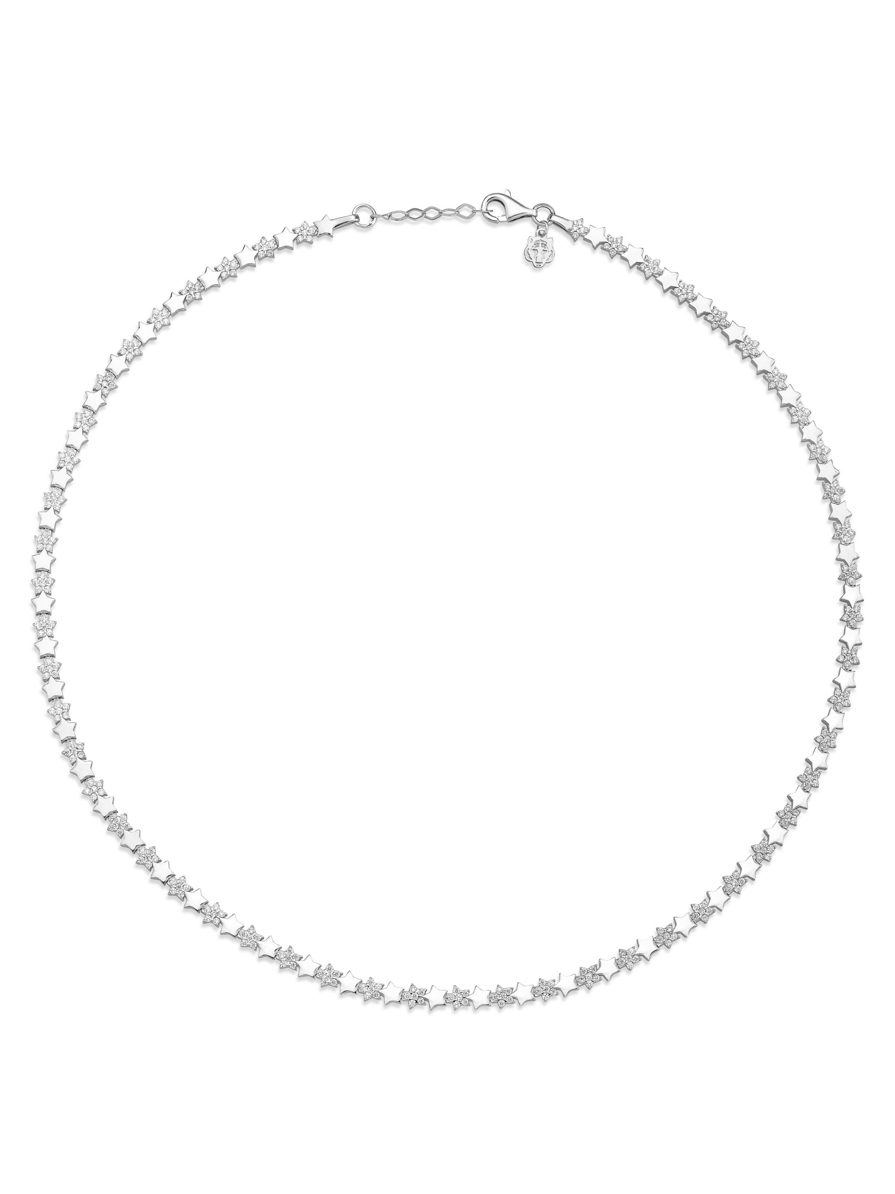 Gümüş Kaplan Charm Starlight Kolye