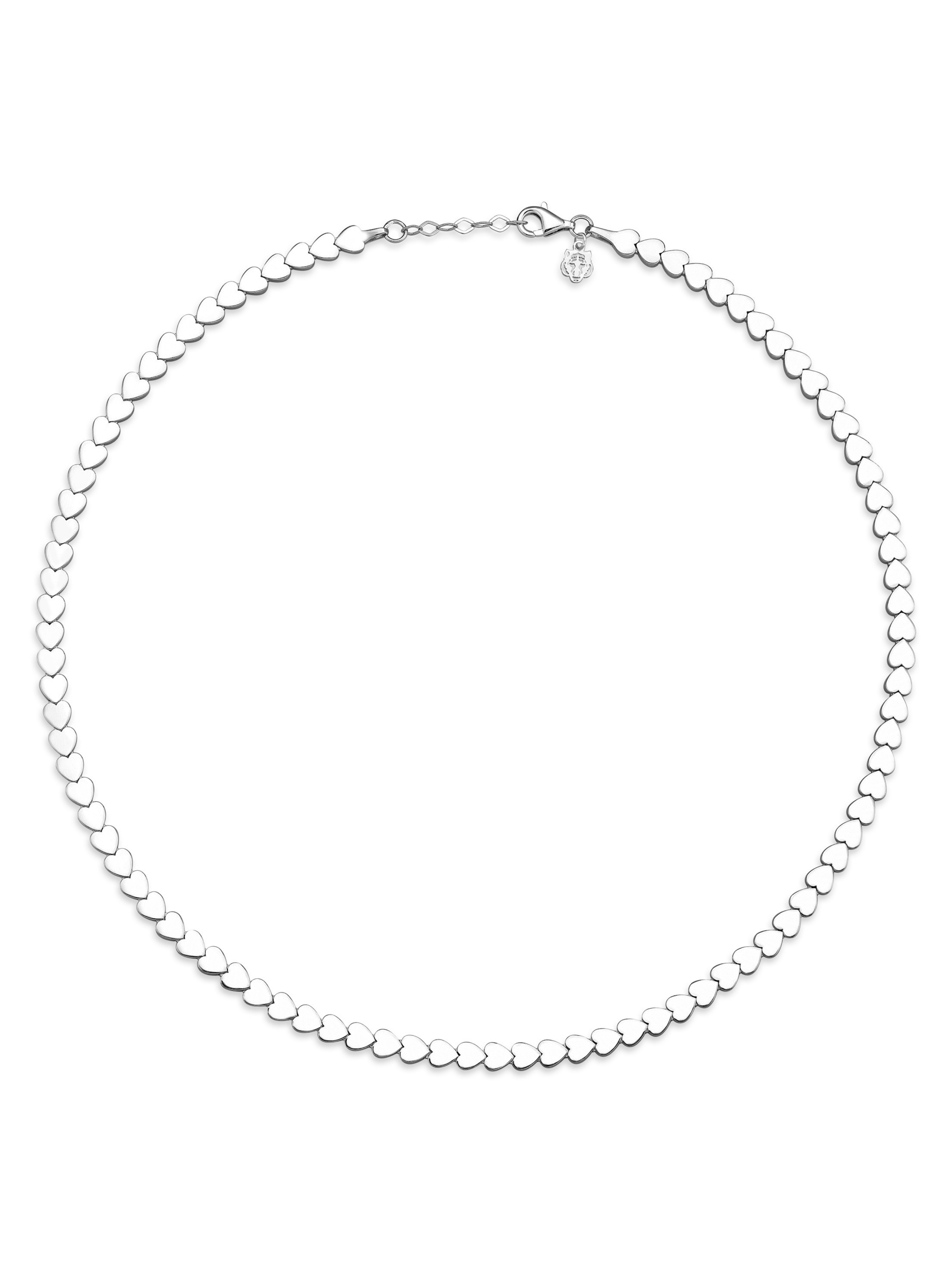 Gümüş Kaplan Charm Heart Kolye